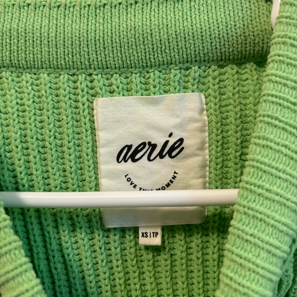 Aerie Beyond Chenille Sweater Green - Picture 5 of 5